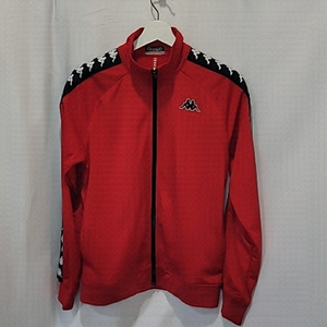 KAPPA Bright Red Zip Up Jacket Classic Original Logo